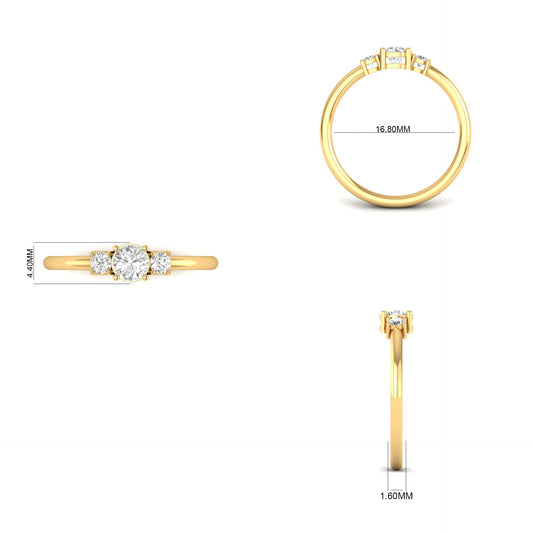 Moissanite Engagement Ring for Women Sterling Silver Wedding Ring with 18Kt Yellow Gold Plated D Color VVS1 Moissanite Diamond Promise Ring Size 4-10