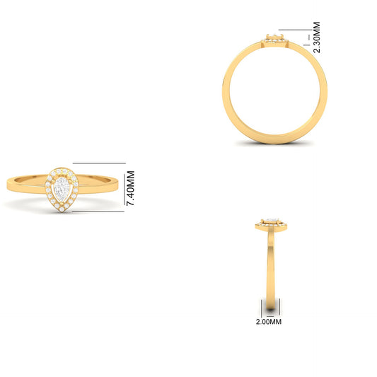 2CT Blue Sapphire & Diamond Engagement Ring for Women