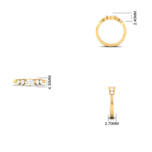 Round Cut Green Gemstone & Diamond Accent Ring