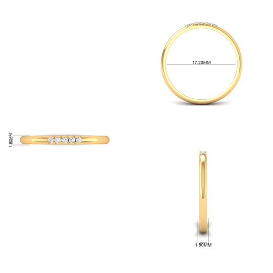 True Elegant 0.50CT Moissanite Diamond Dainty Stackable  Engagement Band Rings for Her