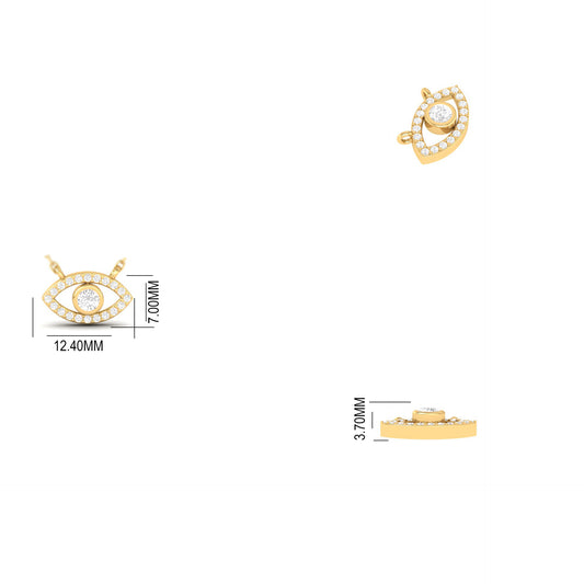 Dainty Evil Eye Pendant Necklace for Women