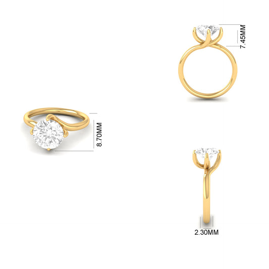 Round Cut Ruby Solitaire Ring