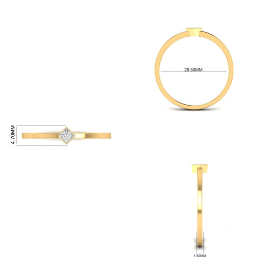 1CT 925 Sterling Silver Engagement Rings Princess Cut Moissanite Wedding Promise Rings for Her Stunning Wedding Ring for Women