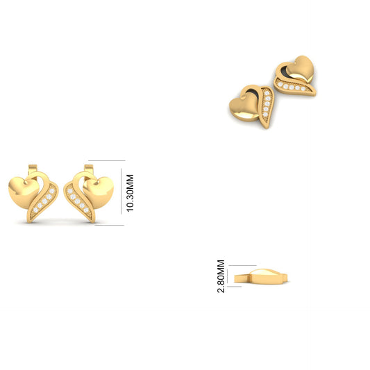 True Elegant Garnet Gemstone Studs in 18kt Gold Over Sterling Silver