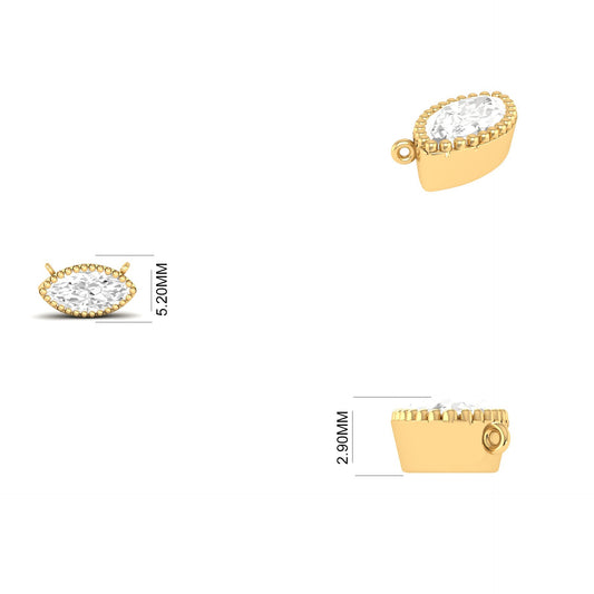 True Elegant 1.0Ct Marquise Cut Pendant In Sterling Silver