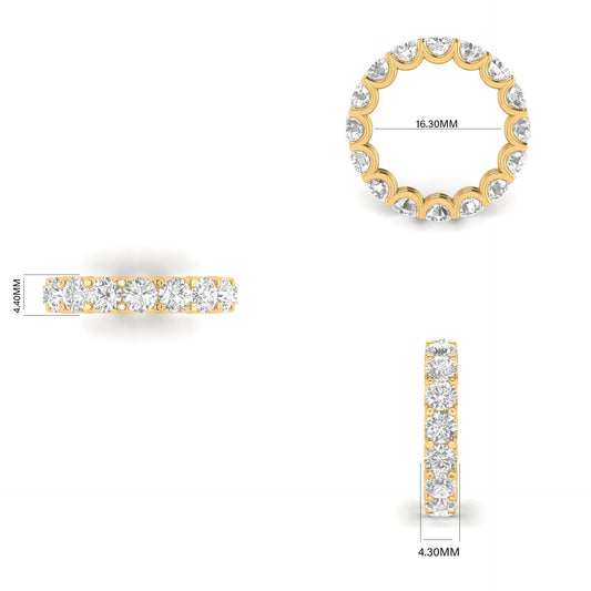 4.44CT MoissaniteDiamond Band Rings