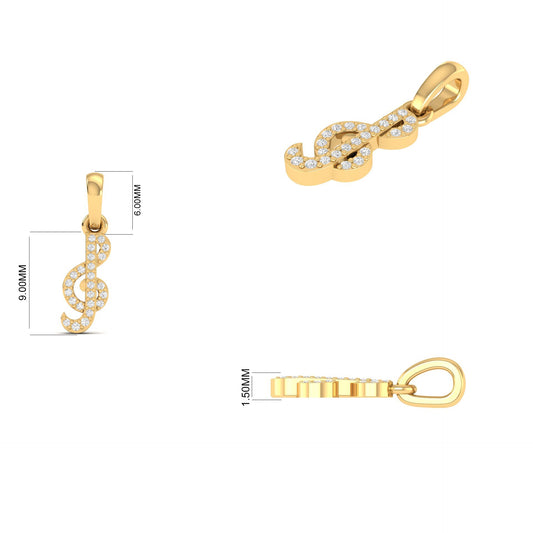 True Elegant Moissanite Pendant Necklace In 18kt Gold Over Sterling Silver