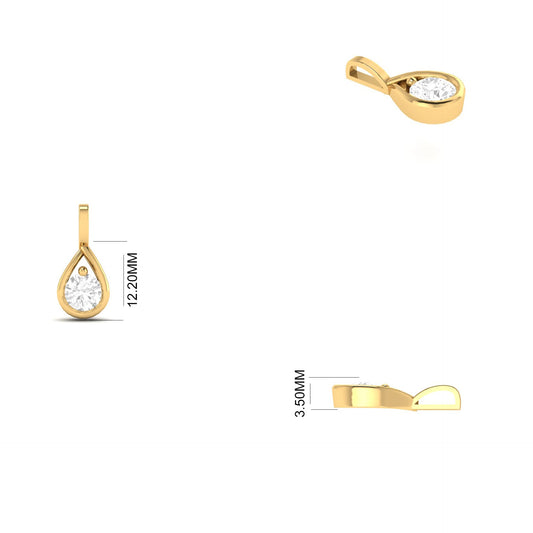 6MM Amethyst Dainty Pendant Necklace In Sterling Silver