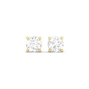 1.0CT Moissanite Solitaire Stud Earrings – 18K Yellow Gold Over Sterling Silver 1.0CT Moissanite Solitaire Stud Earrings – 18K Yellow Gold Over Sterling Silver