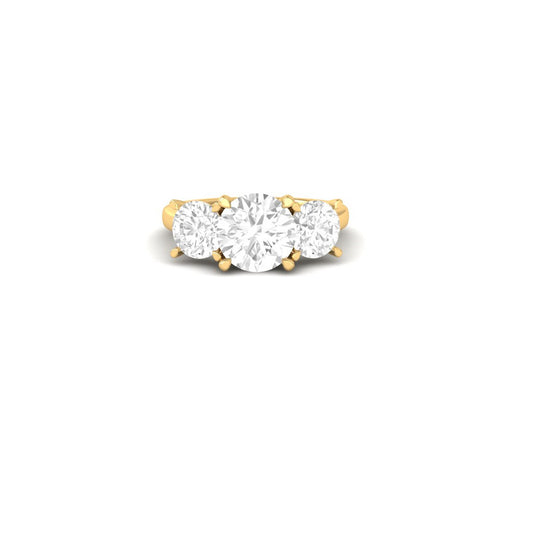 Three-Stone Moissanite Wedding Ring