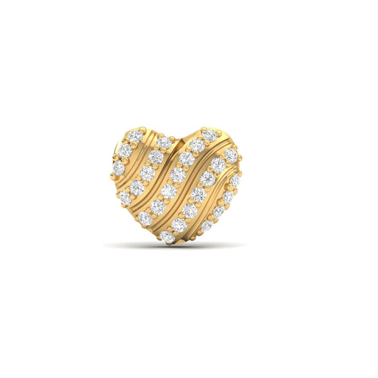 True Elegant Heart Moissanite Pendant In 18kt Gold Over Sterling Silver