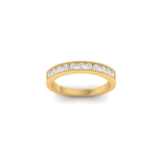 2CT Diamond Engagement Wedding Band Ring in 18K Yellow Gold Finish – Gift for Her