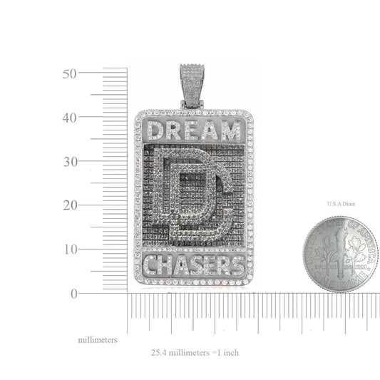4.0CT Pave Set Moissanite Diamond DREAM CHASERS Pendant