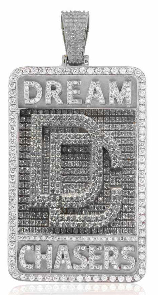 4.0CT Pave Set Moissanite Diamond DREAM CHASERS Pendant