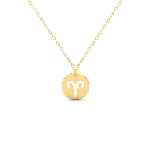 Aries Zodiac Necklace – Personalized Aries Sign Pendant