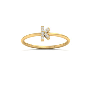 Customize Moissanite Diamond Initial Alphabet letter Adjustable Promise Ring 18k Gold Over Sterling Silver Customize Moissanite Diamond Initial Alphabet letter Adjustable Promise Ring 18k Gold Over Sterling Silver