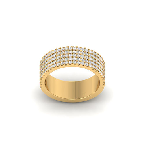 2CT Round Women’s Full Eternity Anniversary Band Ring in 925 Sterling Silver