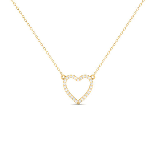 Moissanite Open Heart Necklace