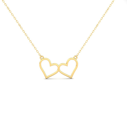 Interlocking Hearts Dainty Necklace