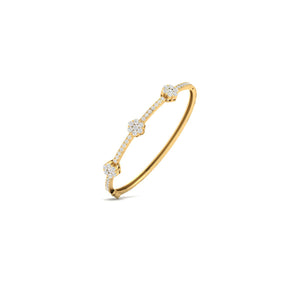 2.11 Carat Moissanite Cluster Bangle Bracelet 18kt Gold Over Sterling Silver 2.11 Carat Moissanite Cluster Bangle Bracelet 18kt Gold Over Sterling Silver