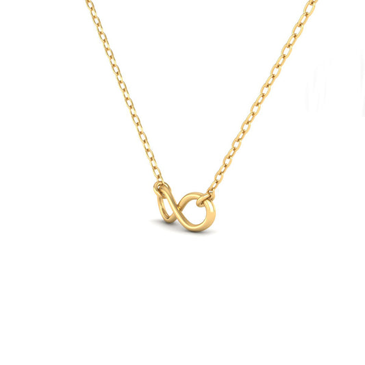 Infinity Symbol Necklace – 18K Yellow Gold Over Sterling Silver – Dainty Pendant for Women