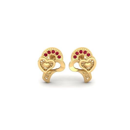 True Elegant Garnet Gemstone Stud Earrings in Sterling Silver