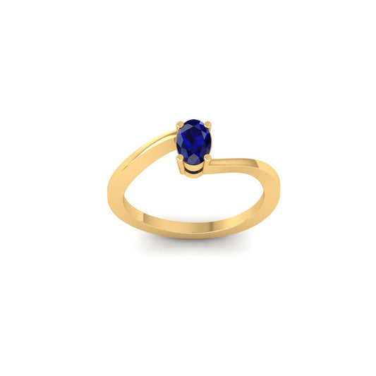 0.35 Blue Sapphire Solitaire engagement ring, 925 Sterling silver Sapphire diamond ring