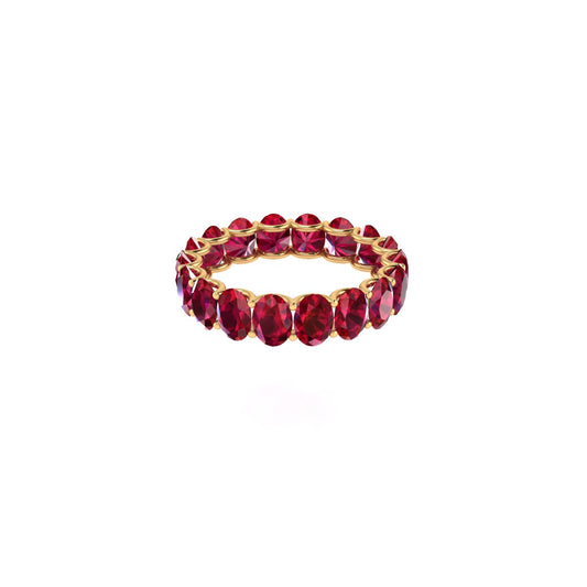 Round Cut Ruby Full Eternity Band Ring