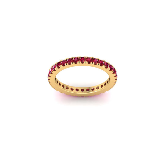 Red Ruby Wedding Band