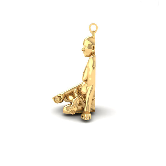Swami Samartha Gold Pendant – Devotional Spiritual Necklace