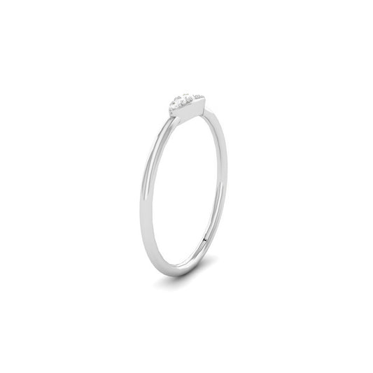 Dainty Diamond Accent Ring for Women | 18K Yellow Gold Over Sterling Silver | Minimalist Promise Band by True Elegant