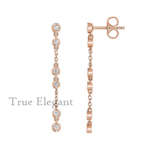 1.5CT Moissanite Diamond Dainty Drop Earrings In Sterling Silver