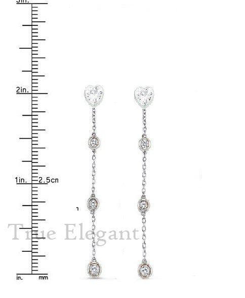 1.5CT Moissanite Diamond Everyday Dangle Drop Earrings In Sterling Silver