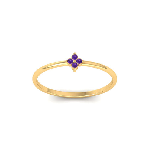 0.50CT Timeless Amethyst Dainty Ring - Ideal for Everyday Elegance