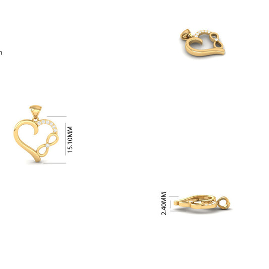 Infinity Heart Moissanite Necklace