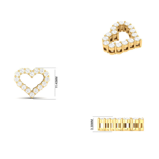 Symbol of love Heart Moissanite Necklace