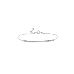 1.0CT Moissanite Diamond Dainty Bar Bracelet For Her In 18kt White Gold Over Sterling Silver 1.0CT Moissanite Diamond Dainty Bar Bracelet For Her In 18kt White Gold Over Sterling Silver