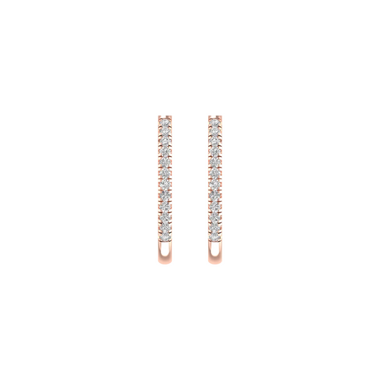 True Elegnat 1.0Ct Moissanite Diamond Dainty Hoop Earrings 925 Sterling Silver