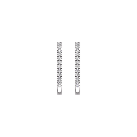 2.0CT VVS Moissanite Diamond Hoop Earrings 18kt White Gold Over Sterling Silver