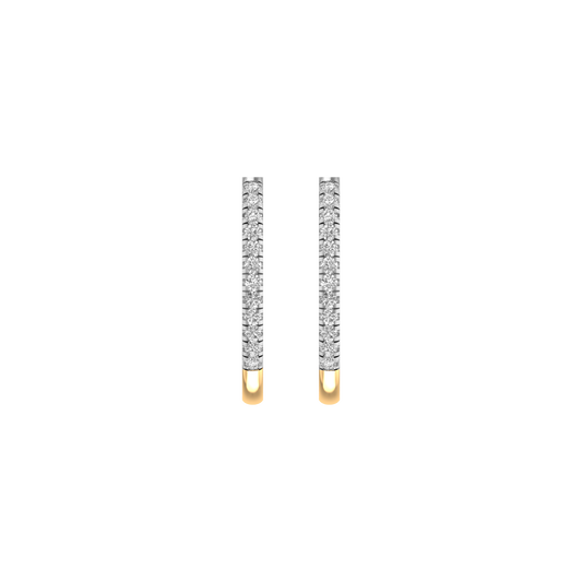 True Elegant 2.0CT VVS Moissanite Diamond Hoop Earrings For Her In 18kt Gold Over Sterling Silver