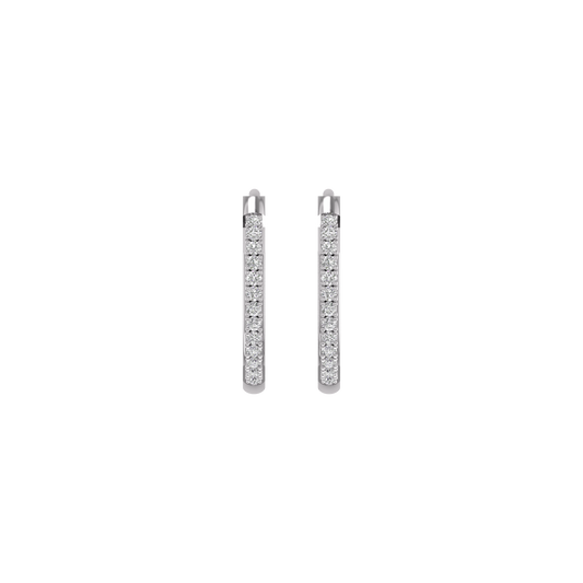 True Elegant 1.0CT Beautiful Moissanite Hoop Earrings for women