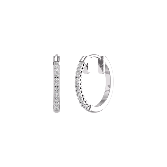 True Elegant 1.0CT Beautiful Moissanite Hoop Earrings for women