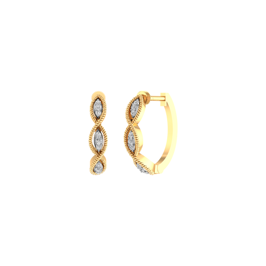 True Elegant Moissanite Small Delicate Hoop Earrings In 925 Sterling Silver