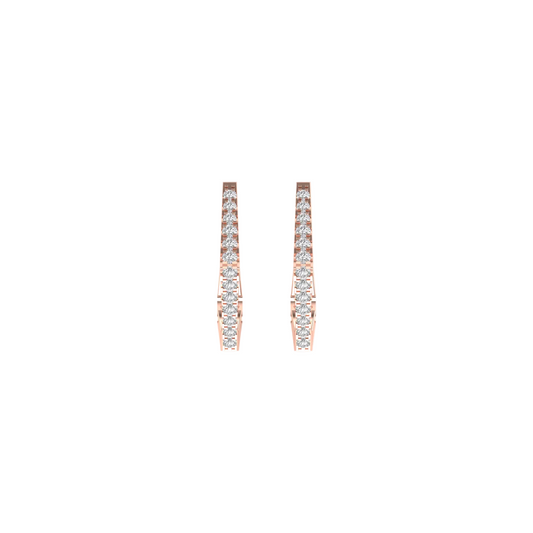 True Elegant Moissanite Diamond Small Dianty Hoop Earrings 925 Sterling Silver