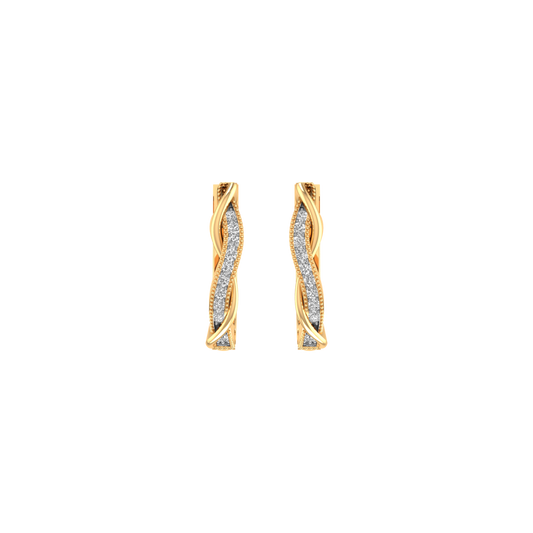 925 Sterling Silver 1.20 CT MoissaniteDelicate Hoop Earrings For Her