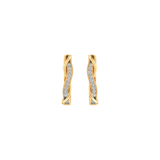 925 Sterling Silver 1.20 CT MoissaniteDelicate Hoop Earrings For Her