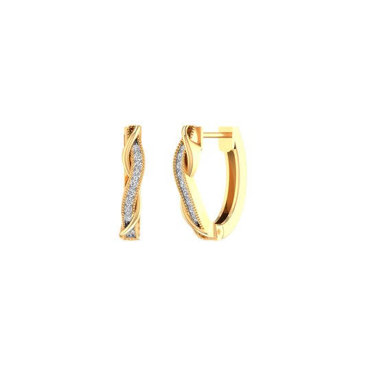 925 Sterling Silver 1.20 CT MoissaniteDelicate Hoop Earrings For Her