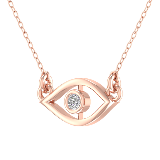 True Elegant Moissanite Diamond Gemstone Evil Eye Pendant 18 Inches