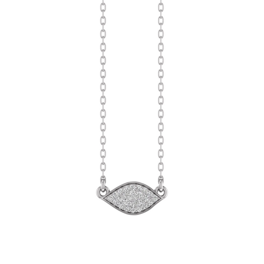 Sterling Silver 15MM Moissanite Diamond Danty Pendant With 18 inch Chain