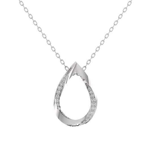 15.5MM Pear Shape Moissanite Diamond Drop Necklace Pendant
